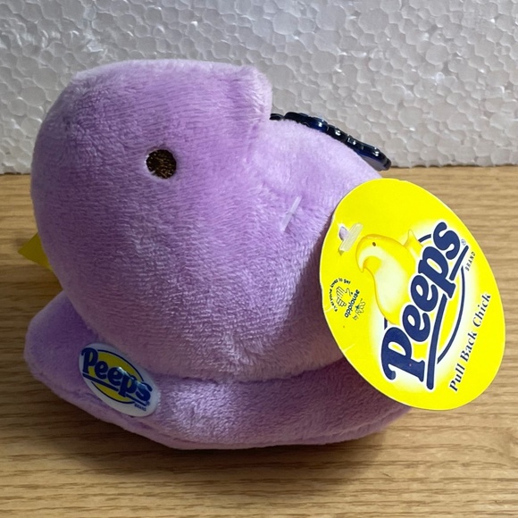 Applause Easter Peeps Plush Pull Back & Go Chick Purple Lavender Toy 4” Rare - Picture 4 of 10